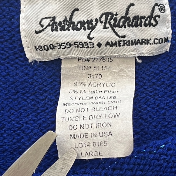 Womens Holiday Metallic Knit Tunic Sweater Size L Modest Top New Years Career - Picture 3 of 6